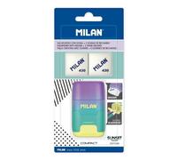 Milan Compact Sunset Sacapuntas Doble con Goma + 2 Recambios