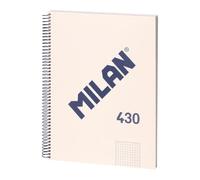 MILAN® Cuaderno A4 con tapa dura, cuadrícula 5x5mm, 80 hojas, papel de 95 gr/m², serie 1918, beige