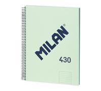 MILAN Cuaderno A4 serie 1918, tapa dura, papel pautado, 80 hojas, verde