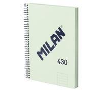 MILAN® Cuaderno A5 con tapa dura, papel a líneas (7 mm), 80 hojas de 95 gr/m², colección 430, verde
