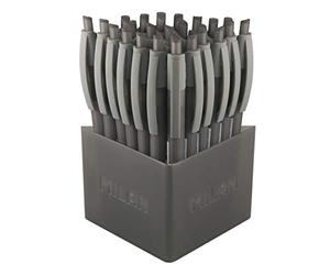 Milan Dry Gel - Caja de 25 bolígrafos de punta redonda