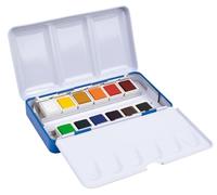 MILAN® Estuche metálico 12 acuarelas medio godet