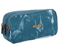 MILAN Estuche portatodo Serie Lava 3 cremalleras Azul