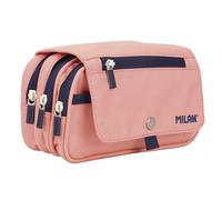 MILAN® Estuche portatodo 4 cremalleras con solapa 1918, rosa