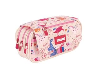 MILAN® Estuche portatodo 4 cremalleras serie especial Flowicorn