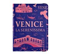 Milan Fashion Capital - Soporte para pasaporte de piel para viajes, fundas de pasaporte de gran capacidad para hombres, artículos esenciales de viaje, Venice Fashion Capital, Talla única, Moda