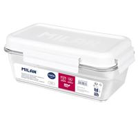 MILAN® Fiambrera de tritán hermética rectangular 1,2 L nata® 624, blanco