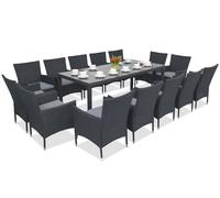 Milan/Granada 14 technorattan muebles de jardín con gran mesa Garden Point antracita