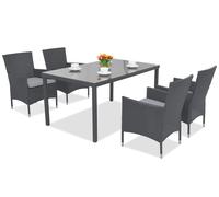 Milan/Granada 4 Garden Point antracita technorattan muebles de jardín