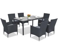 Milan/Granada 6 Garden Point antracita technorattan muebles de jardín