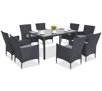 Milan/Granada 8 Garden Point antracita technorattan muebles de jardín