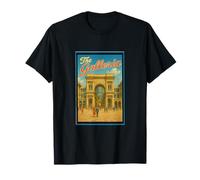 Milán Italia 50's Vintage Travel Tourist Poster Art Graphic Camiseta