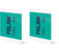 MILAN® Libreta A4 encolada, papel pautado a líneas, 48 hojas nata®, verde (Paquete de 2)