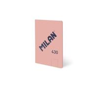 MILAN® Libreta A5 encolada, 48 hojas blancas de 95 gr/m², colección 430 since 1918, rosa