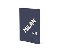 MILAN® Libreta A6 encolada, 48 hojas blancas de 95 gr/m², colección 430 since 1918, azul