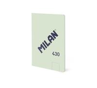 MILAN® Libreta A6 encolada, 48 hojas blancas de 95 gr/m², colección 430 since 1918, verde