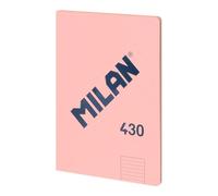 MILAN Libreta encolada A4 Serie 1918 – papel pautado, 48 hojas, 95 g/m², rosa