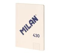 MILAN® Libreta encolada A4, papel pautado a líneas, 48 hojas A4, papel de 95gr/m², serie 1918, beige