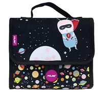 Milan Maletín 2 Estuches con Contenido Super Heroes Space Mochila Infantil, 22 cm, Rosa