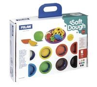 MILAN- Maletín 8 Botes 59 g Pasta Blanda Soft Dough con Herramientas 'Hora de cocinar', Multicolor (FACTIS, S.A. 913308CT)