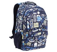 MILAN® Mochila escolar 4 cremalleras (25 l) serie especial The Yeti, azul marino