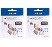 MILAN® Notas adhesivas translúcidas removibles transparentes (Paquete de 2)