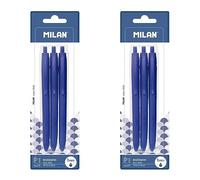MILAN P1 Touch Boligrafos, Azul, 1 mm, 3 (Paquete de 2)
