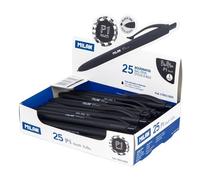 MILAN Bolígrafo P1 Touch 176511925 – punta redonda, tinta de aceite retráctil, negro, 25 unidades