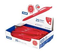Milan P1 Touch Caja de 25 Bolígrafos Tinta de Aceite Retráctil Rojo