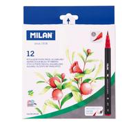 Milan pack de 12 rotuladores acuarelables - tinta al agua - punta de p