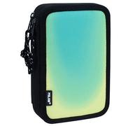 Plumier 2 pisos con contenido Sunset, negro y verde MILAN®