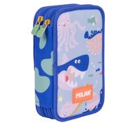 MILAN Plumier 2 pisos Serie Especial Blue Odyssey con contenido