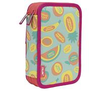 MILAN® Plumier 2 pisos con contenido serie especial Frutikis, verde y naranja