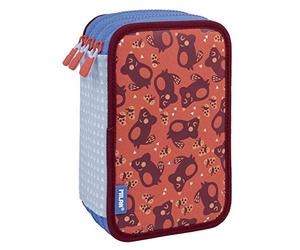 MILAN Plumier 3 Pisos Con Contenido Net&lit Rosa Estuches, 20 cm, Rosa