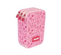 MILAN® Plumier 3 pisos con contenido serie especial Flowicorn, rosa