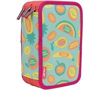 MILAN® Plumier 3 pisos con contenido serie especial Frutikis, verde y naranja
