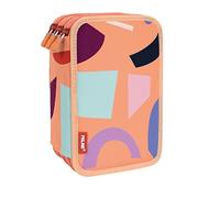 MILAN® Plumier 3 pisos con contenido serie especial Fun Animals naranja