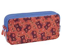 MILAN Portatodo 3 Cremalleras Net&Lit Rosa Estuches, 22 cm, Rosa