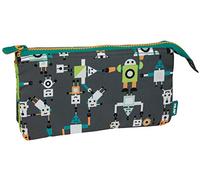 MILAN Portatodo 5 Compartimentos Happy Bots Gris