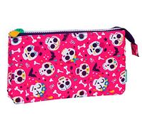 MILAN , Portatodo Calaveras 5 Departamentos 22x12 Niños Unisex, Rosa (Pink), 22 Cm