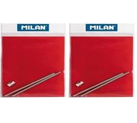 MILAN Recambios para bolígrafo mil-boli 1772601/2 Unidades/Azul/Rojo (Paquete de 2)