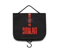 Milan Seven - Neceser para niños, Rojo y Negro, con asa, para Viaje y Tiempo Libre, Negro, Moderno