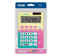 Blíster calculadora 12 dígitos Sunset Amarillo - Rosa MILAN®