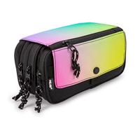 Milan Sunset - Estuche Portatodo Triple con Cuatro Cremalleras para Material Escolar