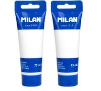 MILAN® Tubo 75 ml pintura acrílica blanco (Paquete de 2)