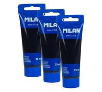 MILAN® Tubo 75 ml pintura acrílica negro (Paquete de 3)