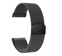 Milanese Loop Magnetic Metal Band 20 mm 22 mm Quick Release for Samsung Galaxy Watch 7 6 5 4 40 mm 44 mm Classic Active 2 GT (negro, 20 mm)