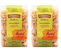 Milaneza Farfalle Avena Pasta, 500 G (Paquete de 2)
