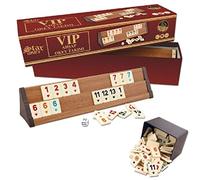 Milanino Rummy Okey - Juego de madera turca con piedras de plástico (madera)