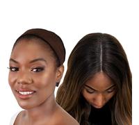 MILANO COLLECTION Diadema WiGrip Comfort original, banda antideslizante para agarre de peluca para mujeres, instalación de peluca sin pegamento sin tensión, talla única (Brown)